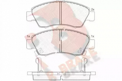 R BRAKE rb0958 -  Комплект тормозных колодок, дисковый тормоз